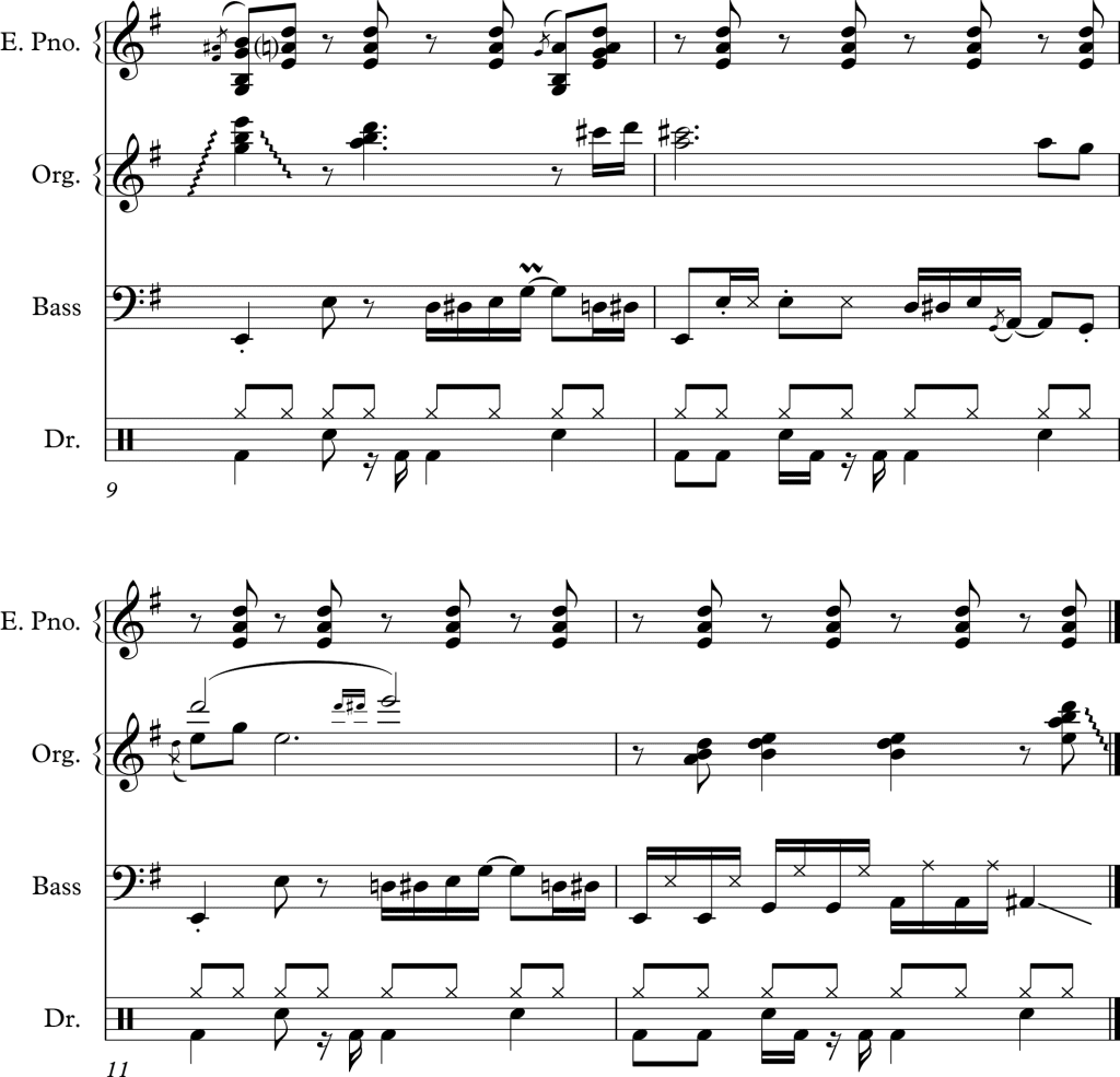 Metric Modulation Example - Funk