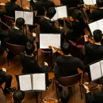 group of person playing violin