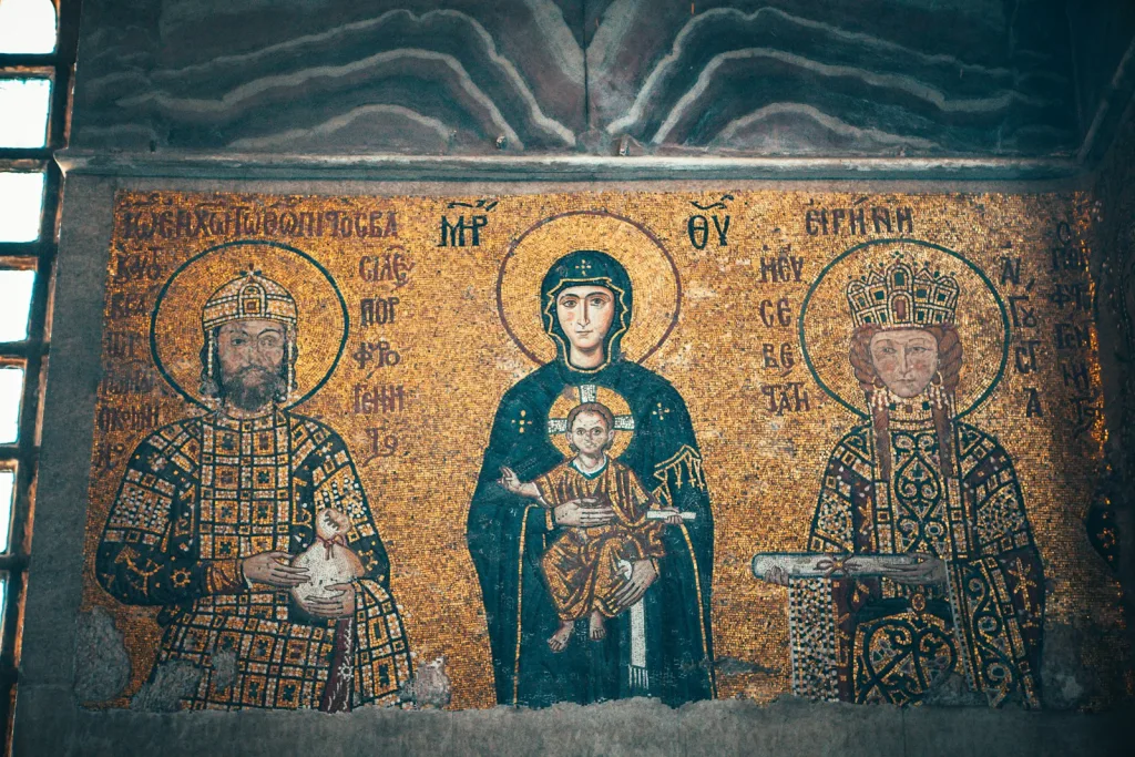 jesus christ and virgin mary painting