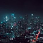 aerial photography of city at night